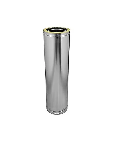 comprar Tubo Recto Con junta Inox-316L-304 Ø80-930mm doble pared. Estufa Pellets. Dinak de DINAK - Tubos humos doble pared comprar Tubo Recto Con junta Inox-316L-304 Ø80-930mm doble pared. Estufa Pellets. Dinak de DINAK - Tubos humos doble pared