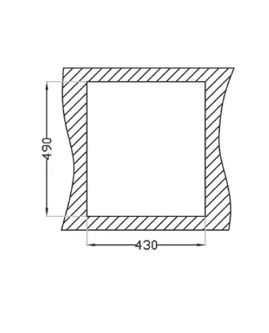 comprar Fregadero inox cuadrado Ares 1S 45x51cm "VG" encastrable PRACTIC 690033 de - Lavaderos