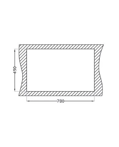 comprar Fregadero inox cuadrado Ares 1S 80x51cm "VG" encastrable PRACTIC 690053 de - Lavaderos