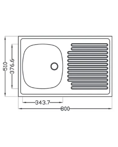 comprar Fregadero inox cuadrado Ares 1S 80x51cm "VG" encastrable PRACTIC 690071071 de - Lavaderos comprar Fregadero inox cuadrado Ares 1S 80x51cm "VG" encastrable PRACTIC 690071071 de - Lavaderos