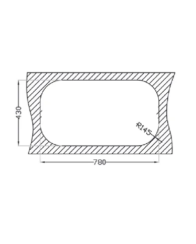 comprar Fregadero inox redondo Roma 1S 80x45cm "VG" encastrable PRACTIC 690264 de - Lavaderos