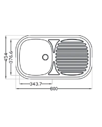 comprar Fregadero inox redondo Roma 1S 80x45cm "VG" encastrable PRACTIC 690264 de - Lavaderos comprar Fregadero inox redondo Roma 1S 80x45cm "VG" encastrable PRACTIC 690264 de - Lavaderos