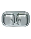 Fregadero inox redondo  Roma 1S 80x45cm "VG" encastrable PRACTIC 690264