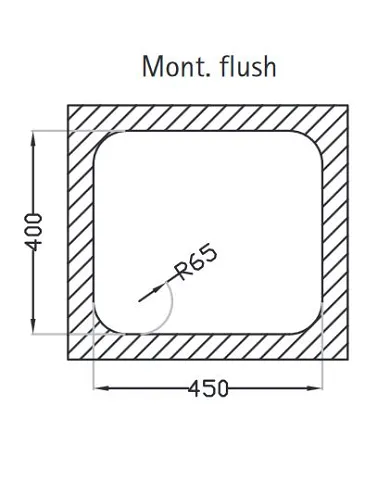 comprar Fregadero inox cuadrado Hermes 1S 45x40cm "VG" bajo encimera PRACTIC 6904155 de - Lavaderos