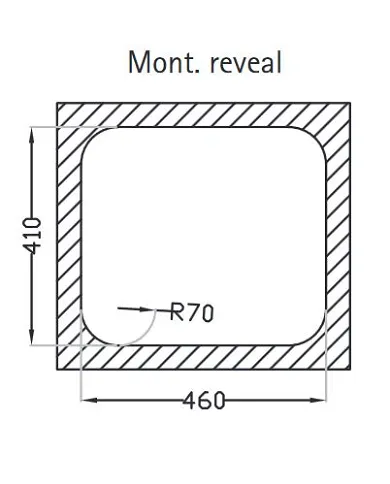 comprar Fregadero inox cuadrado Hermes 1S 45x40cm "VG" bajo encimera PRACTIC 6904155 de - Lavaderos