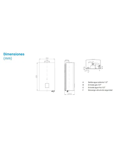 comprar Calentador Atmosférico Low NOx Termostático (Butano/Propano) Cronos. Centro Confort de - Canalizacion Caldera Calentado