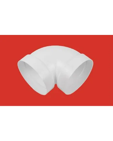 comprar Codo 90º redondo Ø100mm (Ventilación) de ELINSA - Conductos Plastico Ventilacion