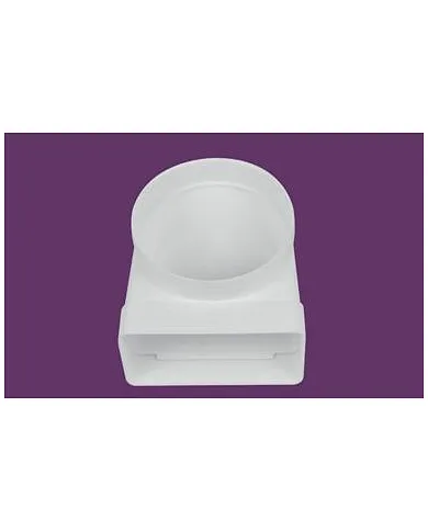 comprar Codo 90º mixto Ø150mm - 170x90mm (Ventilación) de ELINSA - Conductos Plastico Ventilacion