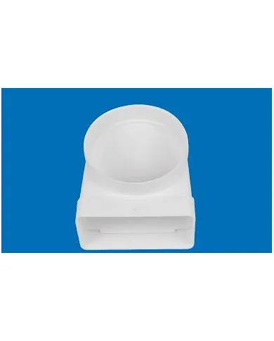 comprar Codo 90º mixto Ø120mm - 147x70mm (Ventilación) de ELINSA - Conductos Plastico Ventilacion