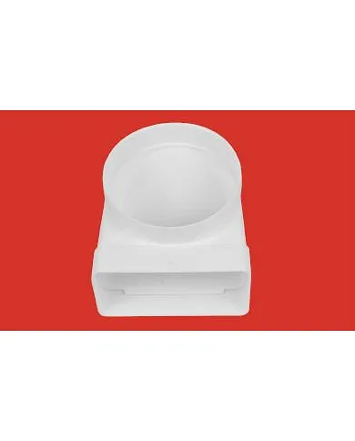 comprar Codo 90º mixto Ø100mm - 110x55mm (Ventilación) de ELINSA - Conductos Plastico Ventilacion