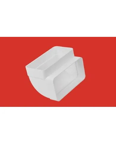 comprar Codo 90º rectangular vertical 110x55mm (Ventilación) de ELINSA - Conductos Plastico Ventilacion