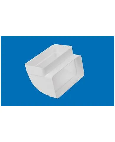 comprar Codo 90º rectangular vertical 147x70mm (Ventilación) de ELINSA - Conductos Plastico Ventilacion