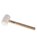 Maza de goma blanca con mango de madera 685g. 196786 Alyco Maza de goma blanca con mango de madera 685g. 196786 Alyco