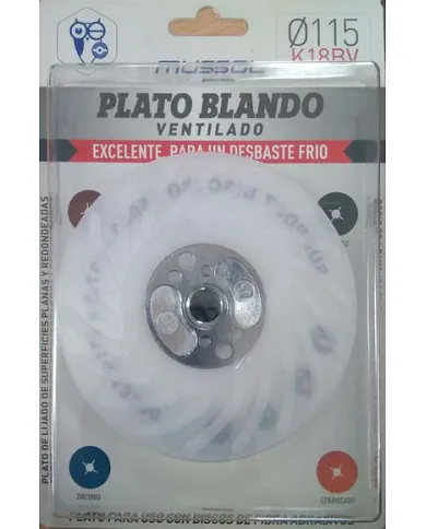 comprar Plato blando ventilado Ø115mm amoladora (lija) K18BV. Mussol de - Accesorios y recambios comprar Plato blando ventilado Ø115mm amoladora (lija) K18BV. Mussol de - Accesorios y recambios