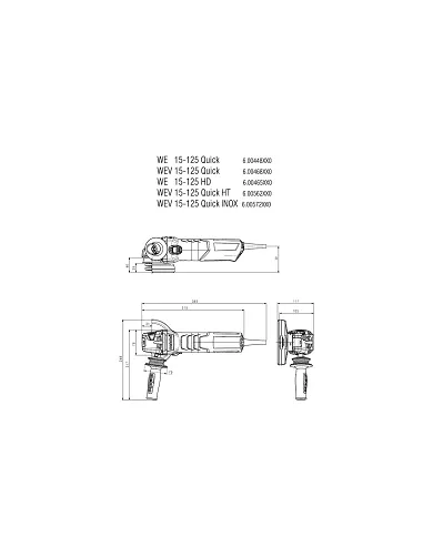 comprar Radial: Amoladora angular WEV 15-125 Quick 1550W. 600468000 Metabo de - Oulet