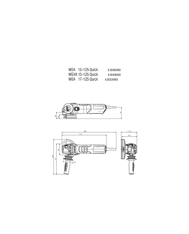 comprar Radial: Amoladora angular WE 17-125 Quick 1700W. 600515000 Metabo de - Oulet