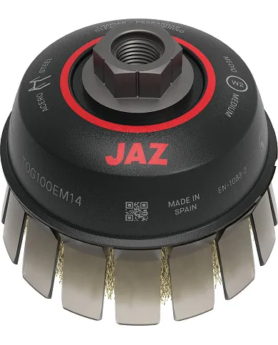 comprar Cepillo para amoladora Tog 80x0.30xM14 latonado con guarda de JAZ - Cepillos