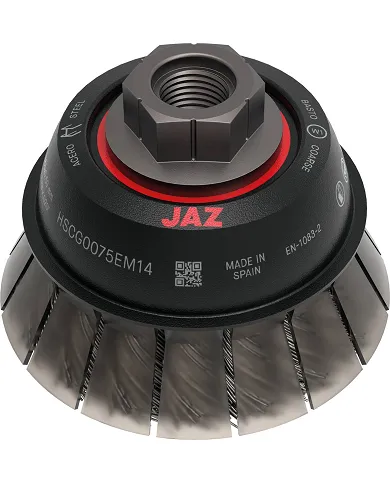 comprar Cepillo para amoladora HSTG acero con guarda 65x0.5xM14 de JAZ - Cepillos