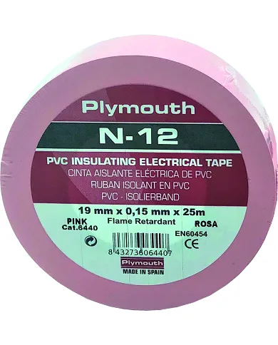 comprar Cinta Aislante PVC 19mm x 25m Rosa 5G. 6440 Plymounth de PLYMOUTH - Cintas adhesivas comprar Cinta Aislante PVC 19mm x 25m Rosa 5G. 6440 Plymounth de PLYMOUTH - Cintas adhesivas