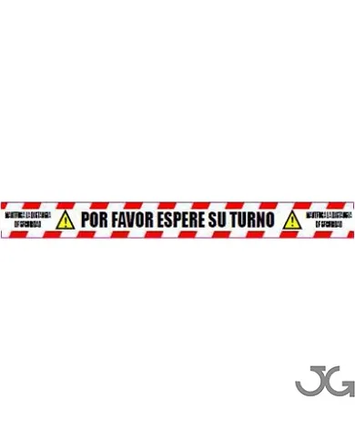 comprar Vinilo Adhesivo antideslizante "Por favor espere su turno" 10x100cm. JG de JG SEÑALIZACION - Señalización comprar Vinilo Adhesivo antideslizante "Por favor espere su turno" 10x100cm. JG de JG SEÑALIZACION - Señalización