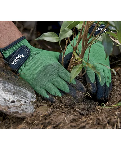 comprar Par de Guantes de nylon y PVC con velcro para jardinería. H5140V Juba (Venta en packs de 12 pares) de JUBA - Guantes