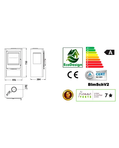 comprar Estufa de leña Coral V3 5.4Kw. Panadero de - Estufas y calderas de leña