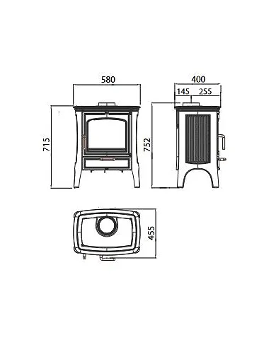 comprar Estufa de leña E-20 SE Pintada. Hergom de - Estufas y calderas de leña