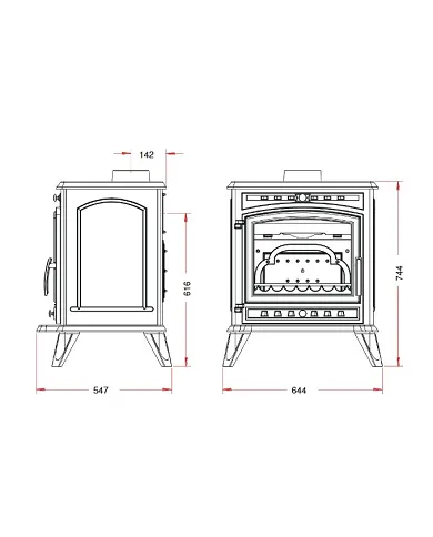 comprar Estufa de leña en fundición Altea 8kW. Salgueda - Invicta de - Estufas y calderas de leña