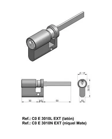 comprar Cilindro CO llave Serreta 40+30:70 (0130). C054030-L Lince de LINCE - Cilindros comprar Cilindro CO llave Serreta 40+30:70 (0130). C054030-L Lince de LINCE - Cilindros