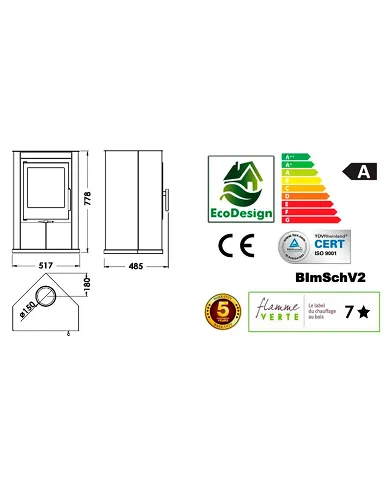 comprar Estufa de leña Sagres Rincón 6.85Kw. Panadero de - Estufas y calderas de leña