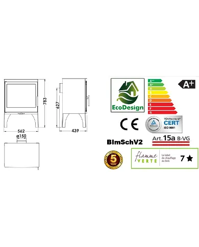 comprar Estufa de leña Topaze 7.1Kw. Panadero de - Estufas y calderas de leña