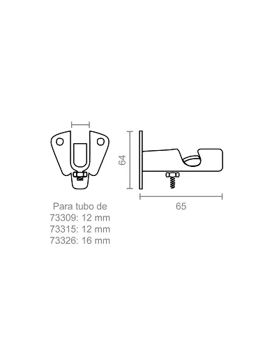 comprar Soporte Zincado Frente Nº1 16mm Ref. 73326 Micel de MICEL - Oulet