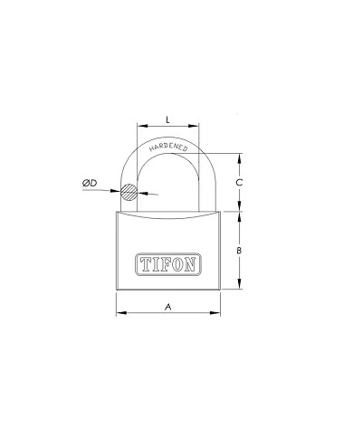 comprar Candado latón arco normal Serie Tifón 25mm. 72500\25 IFAM de IFAM - Candados