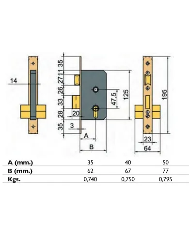 comprar Cerradura puerta madera latón. 5800/50 Lince de LINCE - Cerraduras embutir comprar Cerradura puerta madera latón. 5800/50 Lince de LINCE - Cerraduras embutir