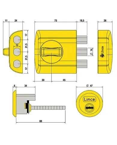 comprar Cerrojo Supra Pack 4930 oro o plata. Lince de LINCE - Cerraduras sobreponer comprar Cerrojo Supra Pack 4930 oro o plata. Lince de LINCE - Cerraduras sobreponer