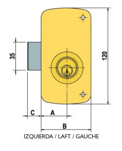 comprar Cerradura sobreponer hierro esmaltado 5056-A/60D Lince de LINCE - Cerraduras sobreponer comprar Cerradura sobreponer hierro esmaltado 5056-A/60D Lince de LINCE - Cerraduras sobreponer