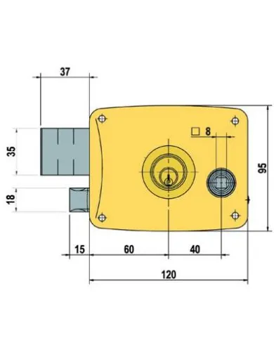 comprar Cerradura sobreponer hierro esmaltado 5125-B/12I Lince de LINCE - Cerraduras sobreponer comprar Cerradura sobreponer hierro esmaltado 5125-B/12I Lince de LINCE - Cerraduras sobreponer