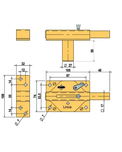 comprar Cerrojo Tradicional cromado 3932 Lince de LINCE - Cerraduras sobreponer comprar Cerrojo Tradicional cromado 3932 Lince de LINCE - Cerraduras sobreponer