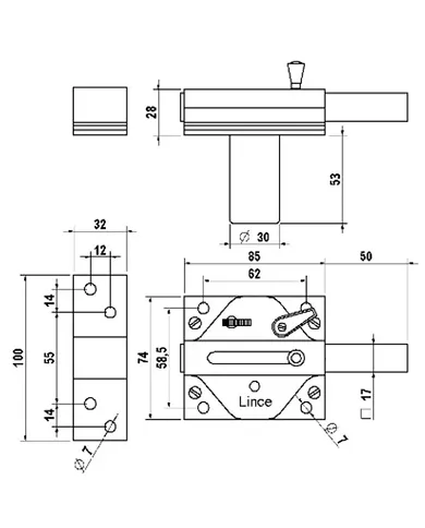 comprar Cerrojo alta seguridad Serie 7930R Lince de LINCE - Cerraduras sobreponer comprar Cerrojo alta seguridad Serie 7930R Lince de LINCE - Cerraduras sobreponer