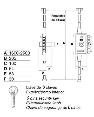comprar Cerradura sobreponer de alta seguridad MB 86 PP. 09586 FAC de FAC - Cerraduras sobreponer comprar Cerradura sobreponer de alta seguridad MB 86 PP. 09586 FAC de FAC - Cerraduras sobreponer