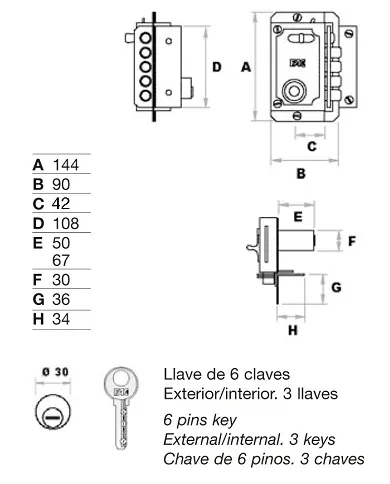comprar Cerradura sobreponer S 90 P Seguridad Derecha. 11023 FAC de FAC - Cerraduras sobreponer comprar Cerradura sobreponer S 90 P Seguridad Derecha. 11023 FAC de FAC - Cerraduras sobreponer
