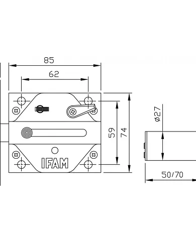 comprar Cerrojo Palanca CS88 M50 Con cilindro. IFAM de IFAM - Cerraduras sobreponer comprar Cerrojo Palanca CS88 M50 Con cilindro. IFAM de IFAM - Cerraduras sobreponer