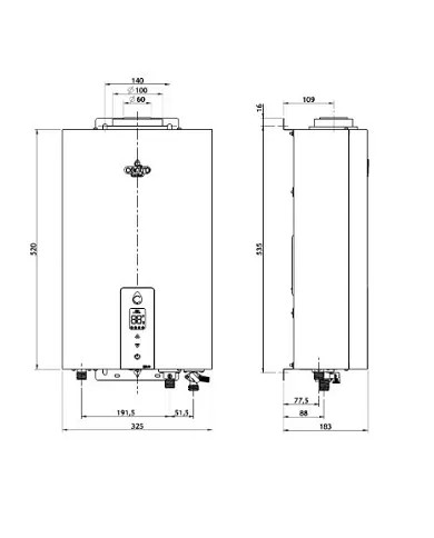 comprar Calentador estanco butano Zeus 12l + kit ecacuación davasa. Dava de DAVA - Canalizacion Caldera Calentado comprar Calentador estanco butano Zeus 12l + kit ecacuación davasa. Dava de DAVA - Canalizacion Caldera Calentado