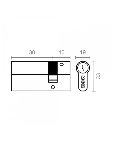 comprar Cilindro Niquel Seguridad L13 30X10mm Ref. 13043 Micel de MICEL - Oulet comprar Cilindro Niquel Seguridad L13 30X10mm Ref. 13043 Micel de MICEL - Oulet