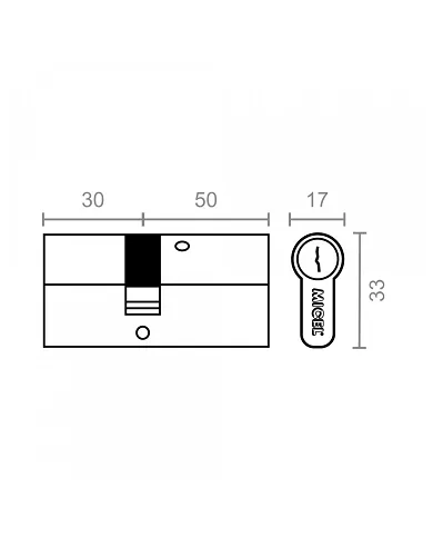 comprar Cilindro Niquel Seguridad L15 30X50mm Ref. 13040 Micel de MICEL - Oulet comprar Cilindro Niquel Seguridad L15 30X50mm Ref. 13040 Micel de MICEL - Oulet