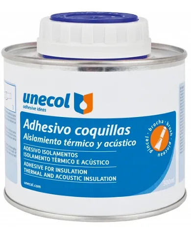 comprar Adhesivo coquillas con pincel para aislamientos térmicos y acústicos. Bote metal 500ml. 3229 Unecol de GYMCOL - Aislamiento Fontaneria Calefac