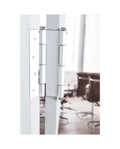 comprar 1 Bisagra doble acción aluminio blanca 180mm Canto cuadrado con remate. Mod. 3035 Amig de AMIG - Pernios, bisagras y pasadores