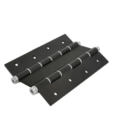 comprar 1 Bisagra doble acción aluminio negra 180mm Canto cuadrado con remate. Mod. 3035 Amig de AMIG - Pernios, bisagras y pasadores