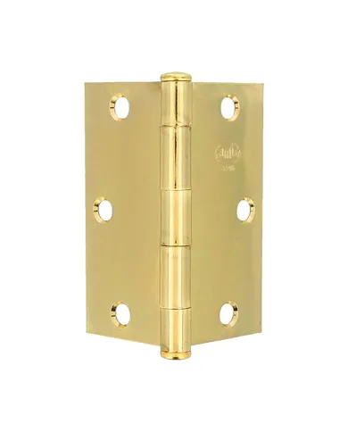 comprar 1 par de Bisagras cuadradas acero latonado barnizado 63x63mm Ø6mm Canto cuadrado sin remate. Mod 1010 Amig de AMIG - Pernios, bisagras y pasadores