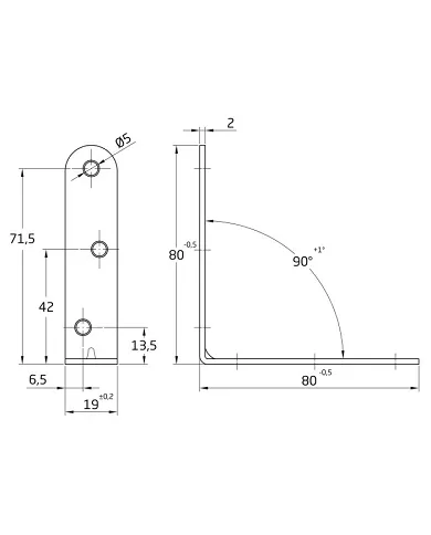 comprar Ángulo de acero bicromatado 80x19x2mm. Mod.3 Amig de AMIG - Soportes, ángulos y palomillas comprar Ángulo de acero bicromatado 80x19x2mm. Mod.3 Amig de AMIG - Soportes, ángulos y palomillas